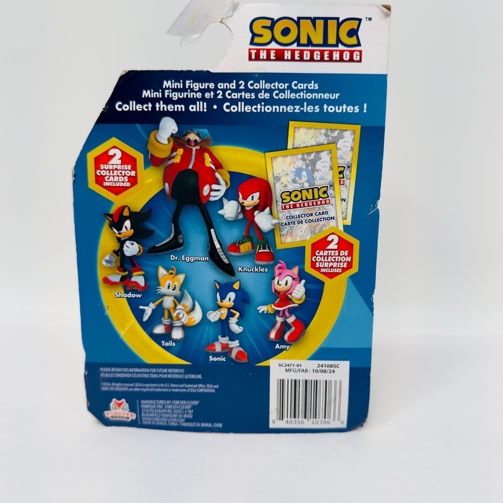 Sonic The Hedgehog AMY ROSE 2.5" Mini Figure & 2 Collector Cards - Picture 11 of 12
